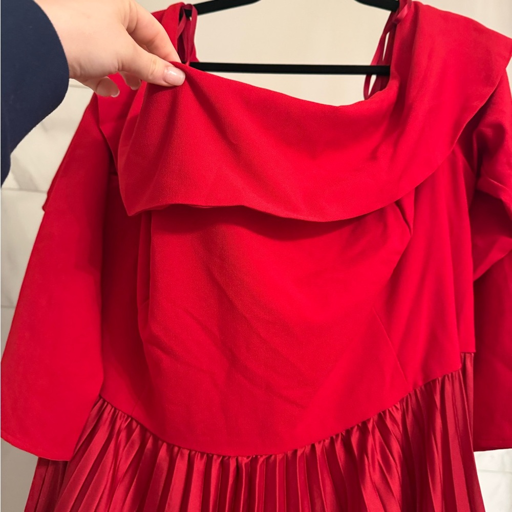 NWT Anthropologie Hutch Wedding Guest Dress Long Sleeve Off-Shoulder - Picture 6 of 13